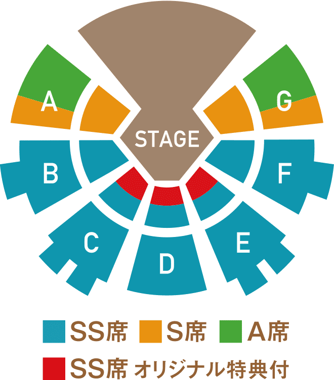 1530〜お台場ビッグトップアレグリア 東京公演 4/22 15:30〜　SS席2枚 特典引換券2枚